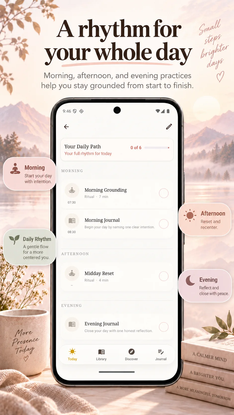 Editable Divine Journey Daily Path organized into morning, afternoon, and evening practices
